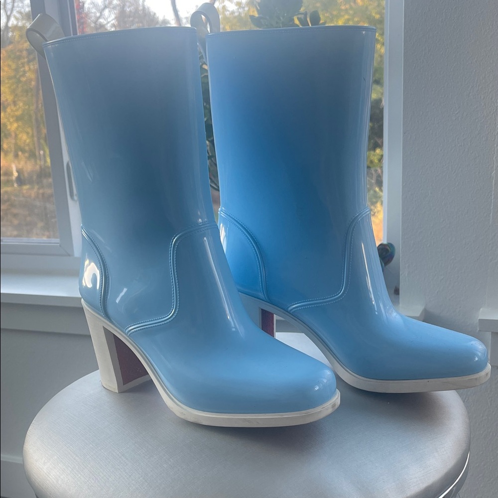 Christian Louboutin Light Blue Winter Boots